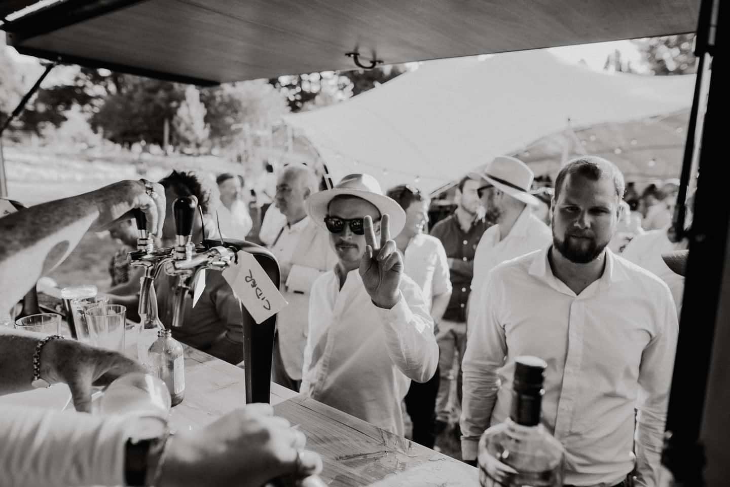 Drinks being poured at an event